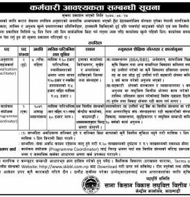 लघुवित्तमा कर्मचारी आवश्यकता - New Job -