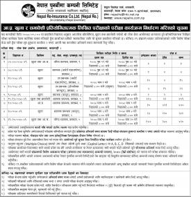 नेपाल पुनर्बीमा कम्पनीको लिखित परिक्षाको कार्यक्रम निर्धारण गरिएको बारे सूचना
