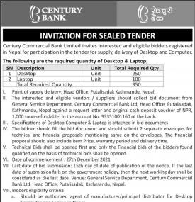 Invitation for Sealed Tender
