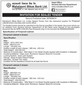 Invitation for Sealed Tender