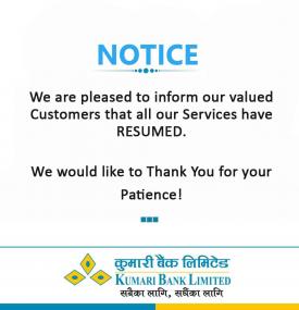 Service Resumed Notice