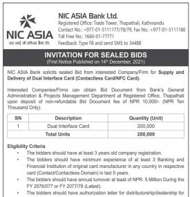 Invitation for Sealed Bids