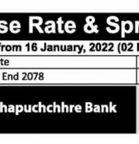Notice regarding new base rate and spread 