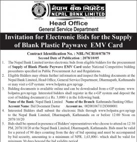 Invitation For Electronic Bids