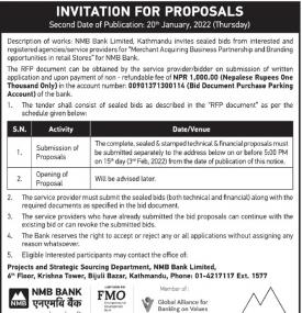 Invitation For Proposals
