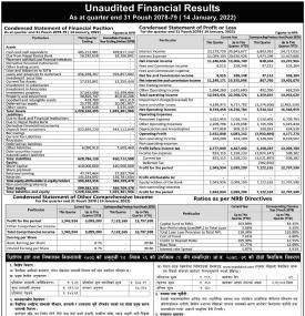 Unauidated Financial Results