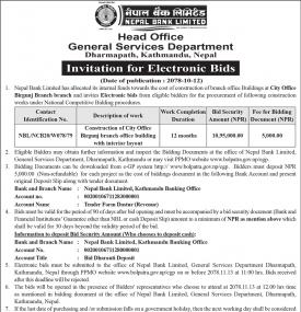 Invitation For Electronic Bids