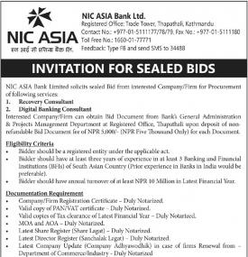 Invitaion for Sealed Bids Notice