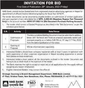 Invitation For Bids Notice