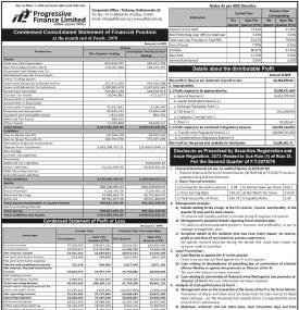 प्रोग्रेसिभ फाइनान्सको खुद नाफा २ करोड ४१ लाख रुपैयाँ