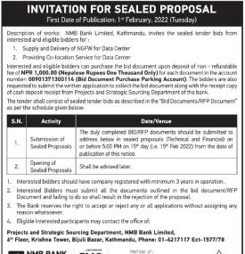 Invitation For Sealed Proposal Notice