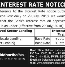 Interest Rate Notice
