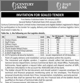 Invitation for Sealed Tender