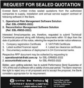 Request For sealed Quotation