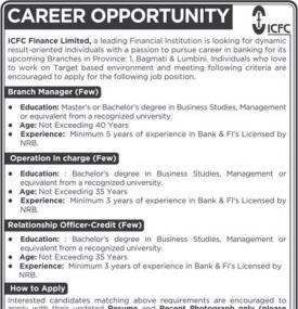 Career Opportunity - रोजगारीको अवसर