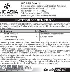 Invitation For Sealed Bids For Interiror