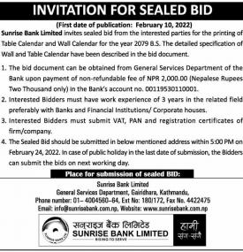 Invitation For Sealed Bids