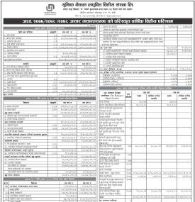 Annual Fnancial Statement of the fiscal year 2077/78