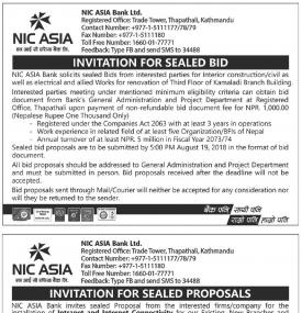 Invitation for Sealed Bid !!!