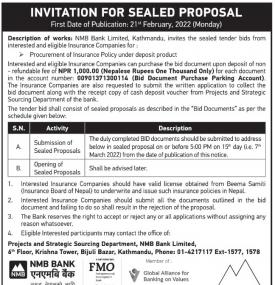 Invitation for Sealed Proposal