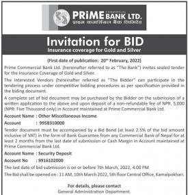 Invitation For Bids