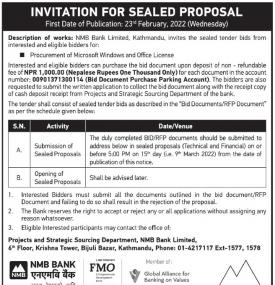 Invitation for Sealed Proposal