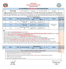 प्रतियोगितात्मक लिखित परीक्षाको परीक्षा कार्यक्रम प्रकाशन गरिएको सम्बन्धी सूचना 