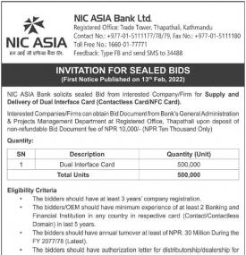 Invitation for Sealed bids