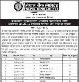 कार्यक्षमता मुल्याङ्कनमा आधारित पदोन्नतीका लागि Online दरखास्त फारम भर्ने सम्बन्धी सूचना