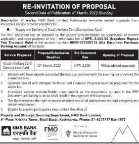Re- Invitation For Proposal