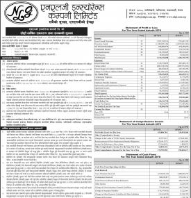 एनएलजी इन्स्योरेन्सको साह्रौं वार्षिक साधारण सभा सम्बन्धी सूचना