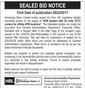 Sealed Bid Notice