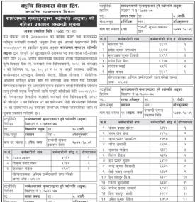 कृषि विकास बैंकको कार्यदक्षता मूल्याङ्कनद्वारा पदोन्नति बढुवा को नतिजा प्रकाशन सम्बन्धी सूचना