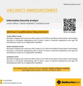 Vacancy Announcement