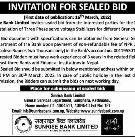 Invitation for Sealed Bids