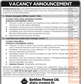 Vacancy Announcement