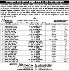 शेयरधनीहरुको शेयर प्रमाणपत्र हराएको सम्बन्धी सूचना