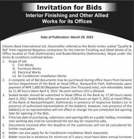 Invitation for Bids