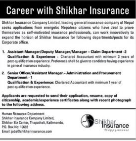 Career with Shikar Insurance