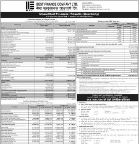 Unaudited Financial Result - Q3 -