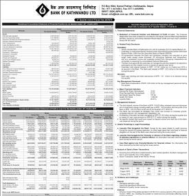 BOKL has posted a net profit of Rs 870.78 million during 3rd Quarter of the fiscal year 2078/79