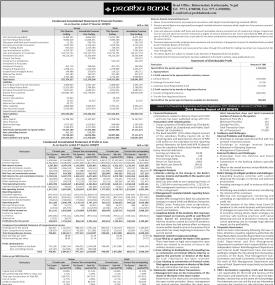 प्रभु बैंकको कस्तो छ वित्तीय अवस्था : खुद नाफा १ अर्ब ७५ करोड २९ लाख रुपैयाँ - Q3 Report -