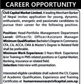 JOB VACANCY