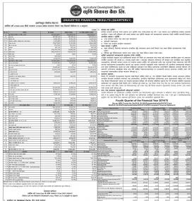 Unaudited Financial Results  (Quarterly)