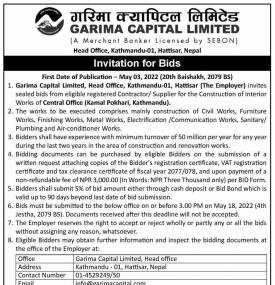 Invitation for Bid