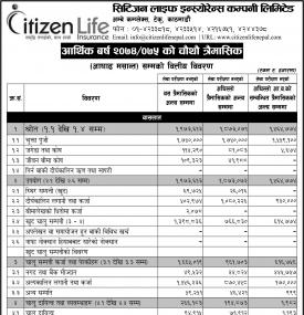 Unaudited Financial Results  (Quarterly)