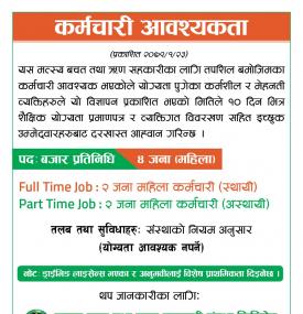 सहकारीमा कर्मचारी आवश्यकता