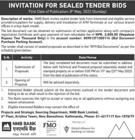 Invitation for Sealed Tender Bids