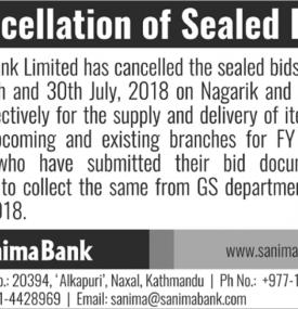 Cancellation of Sealed Bids