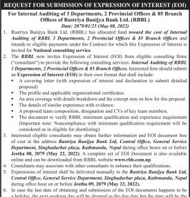 Request for Submission of Expression of Interest
